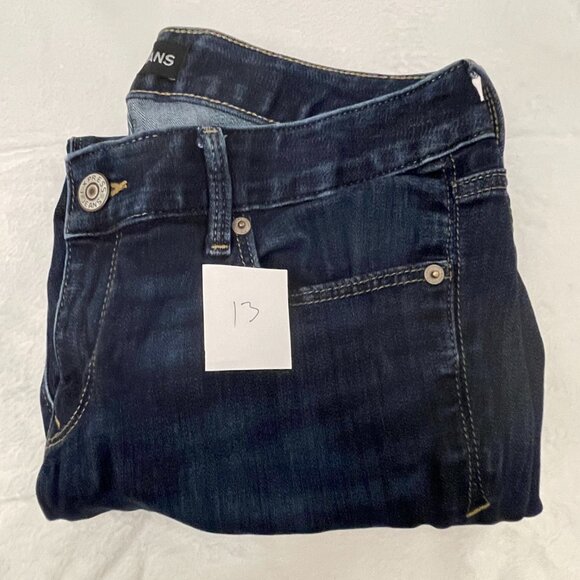 Express Stella Jeans Women 32x30 Size 8R Dark Blue Denim Skinny Low Rise Cotton - Picture 9 of 9